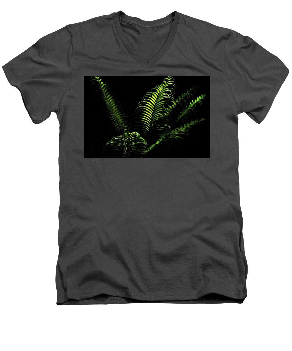 Fern Men's V-Neck T-Shirt featuring the photograph Ferns #1 by Camille Lopez