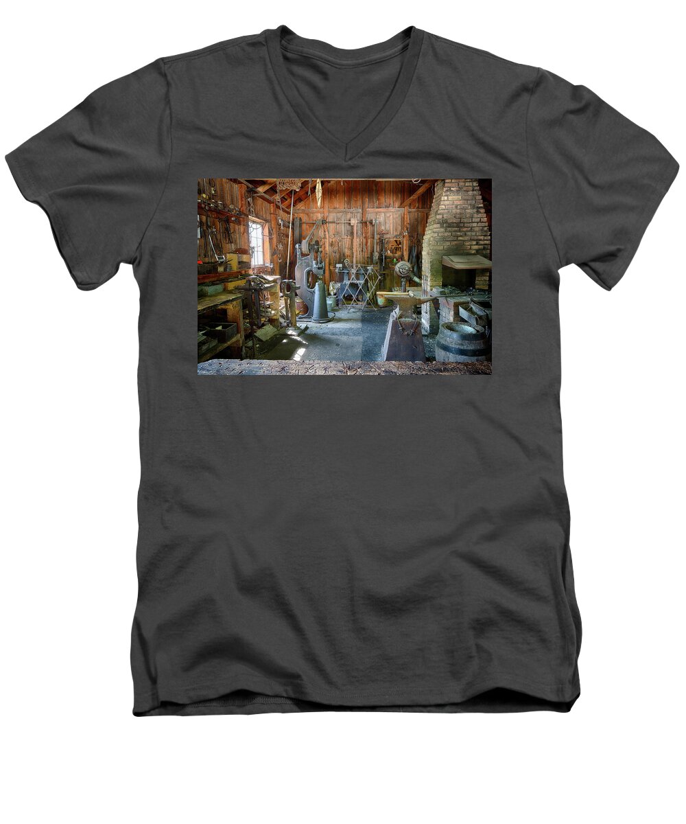 Old Men's V-Neck T-Shirt featuring the photograph Idle by David Buhler