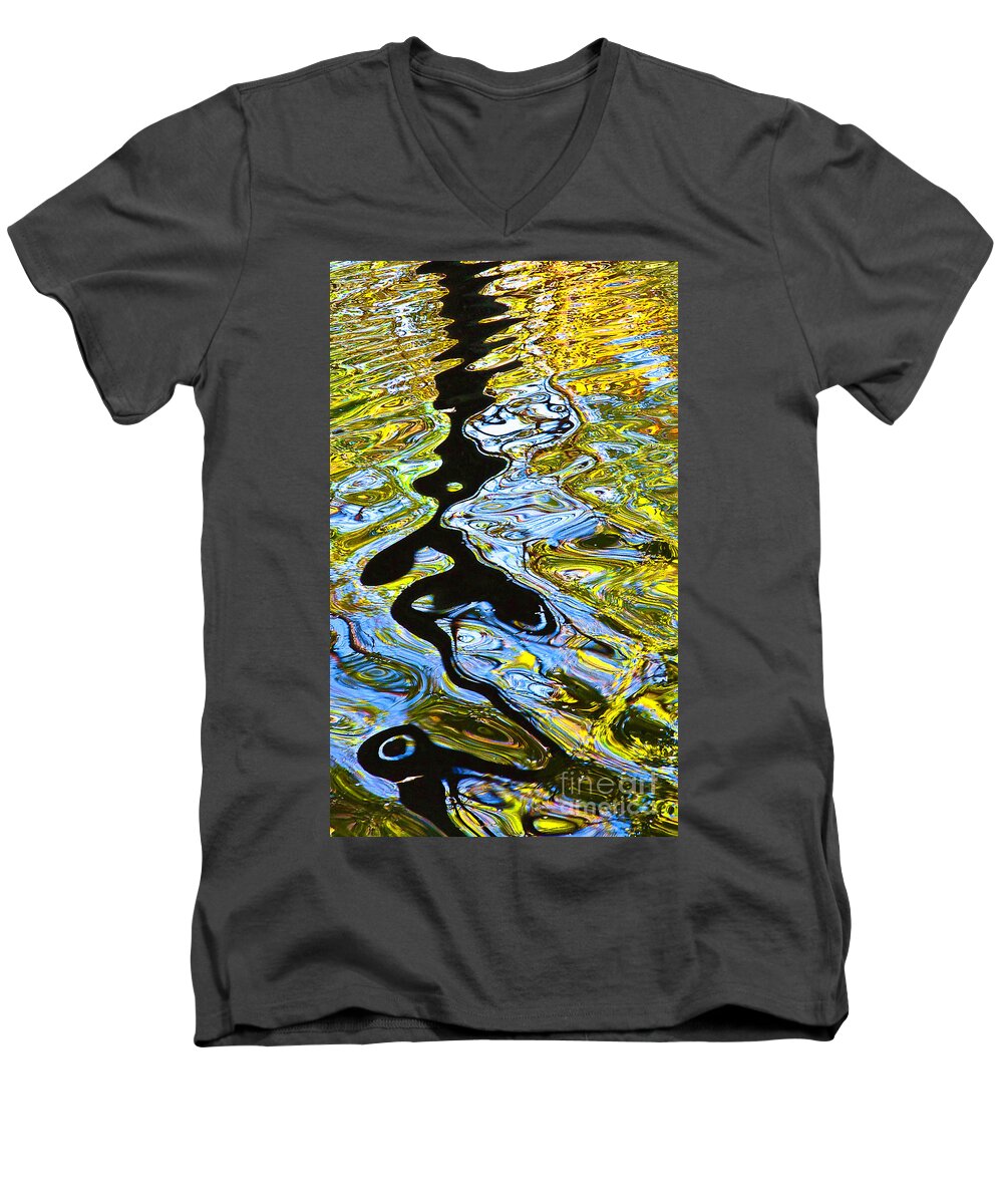 Water Men's V-Neck T-Shirt featuring the photograph Mill Pond Reflection by Tom Cameron