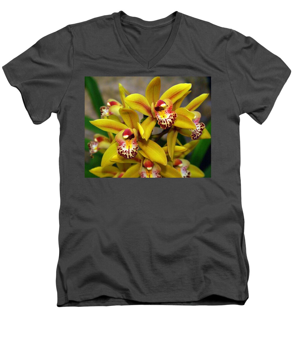 Flower Men's V-Neck T-Shirt featuring the photograph Orchid 9 #1 by Marty Koch