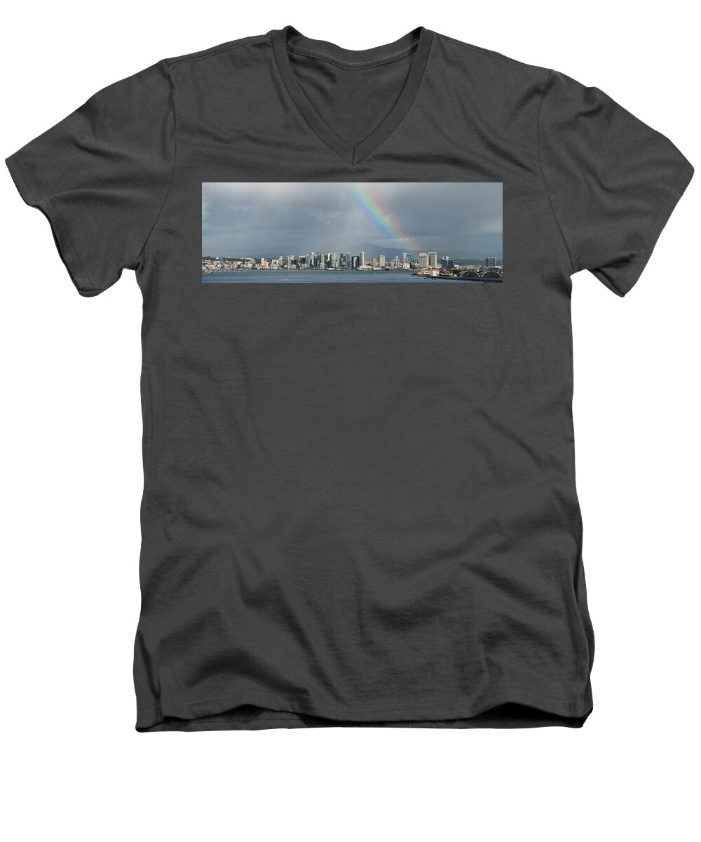  Men's V-Neck T-Shirt featuring the photograph San Diego #1 by Dan McGeorge