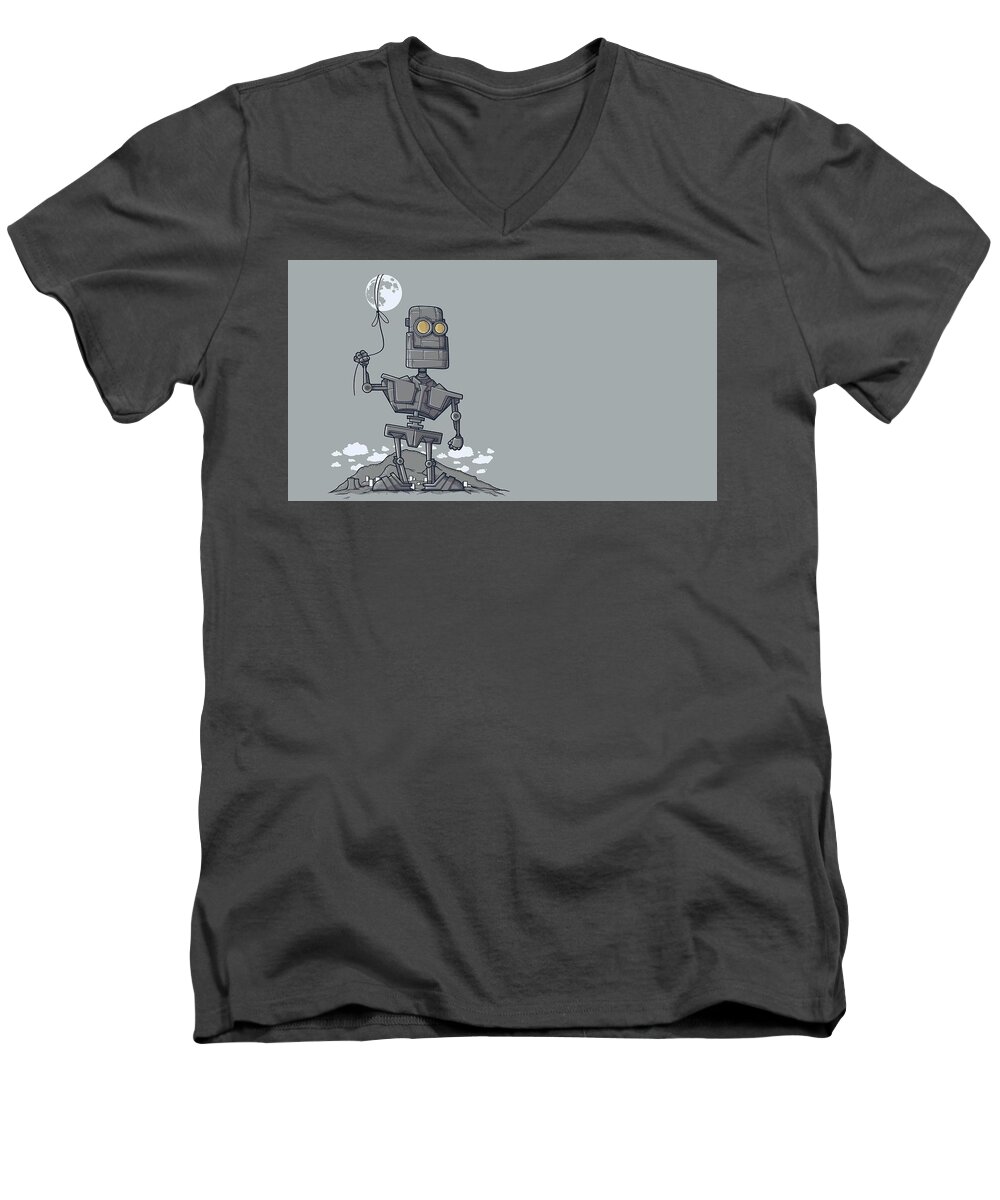 Sci Fi Men's V-Neck T-Shirt featuring the digital art Sci Fi #1 by Maye Loeser