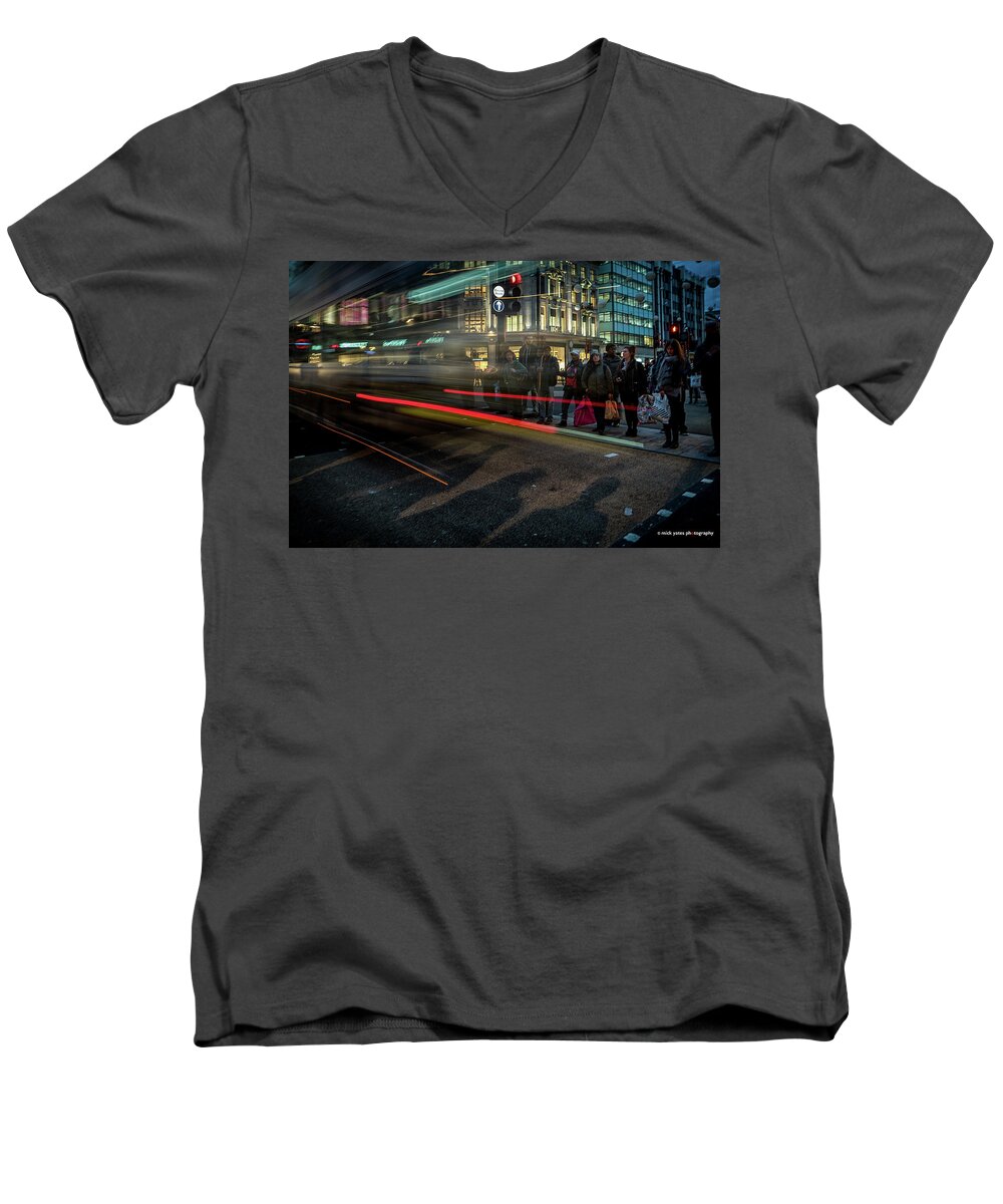 Time-lapse Men's V-Neck T-Shirt featuring the photograph Time-lapse #1 by Mariel Mcmeeking