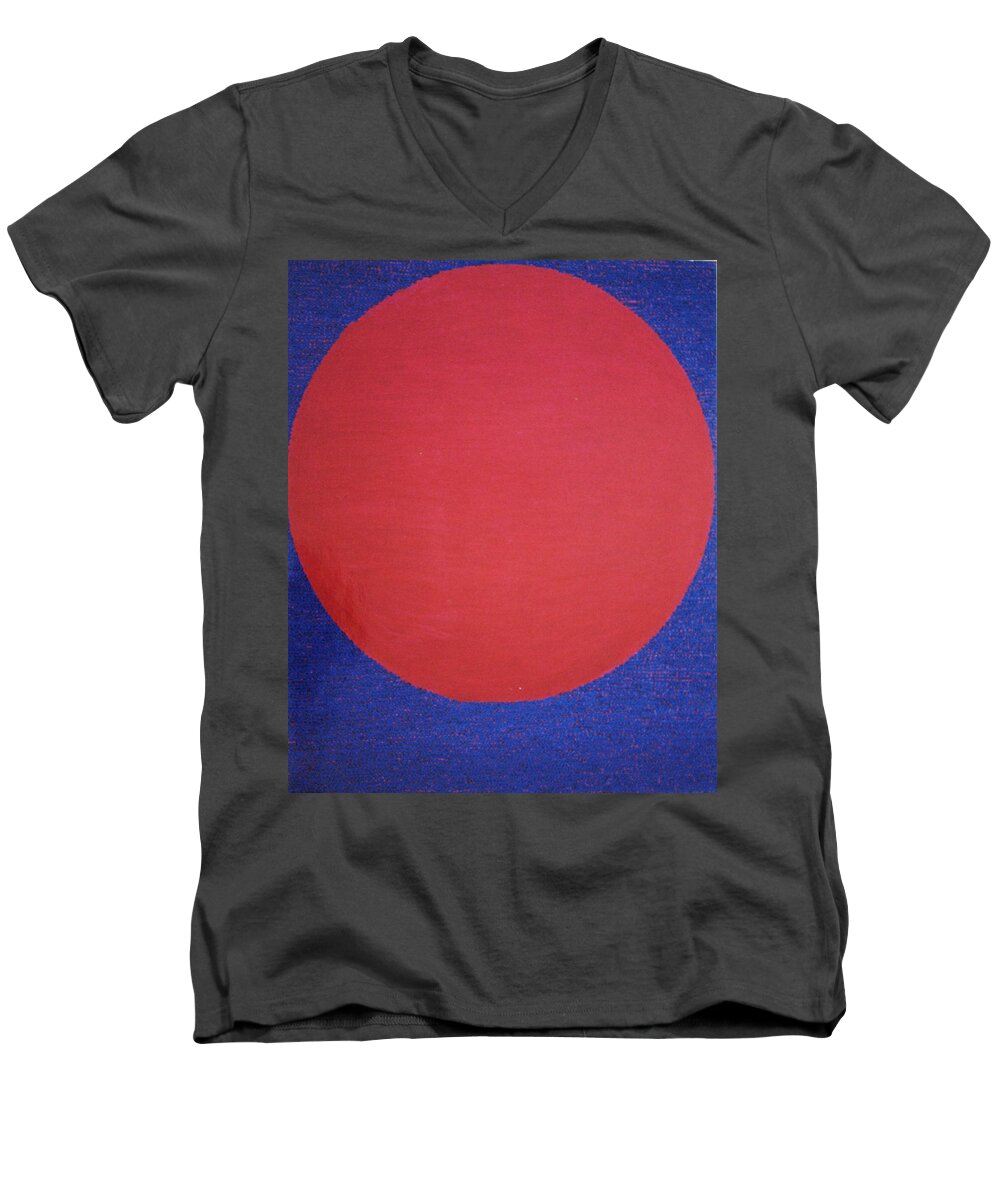 Inspirational Men's V-Neck T-Shirt featuring the painting Perfect existence #15 by Kyung Hee Hogg