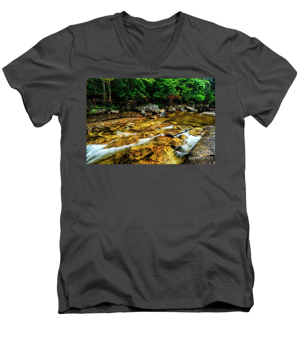 Williams River Men's V-Neck T-Shirt featuring the photograph Williams River Summer #17 by Thomas R Fletcher