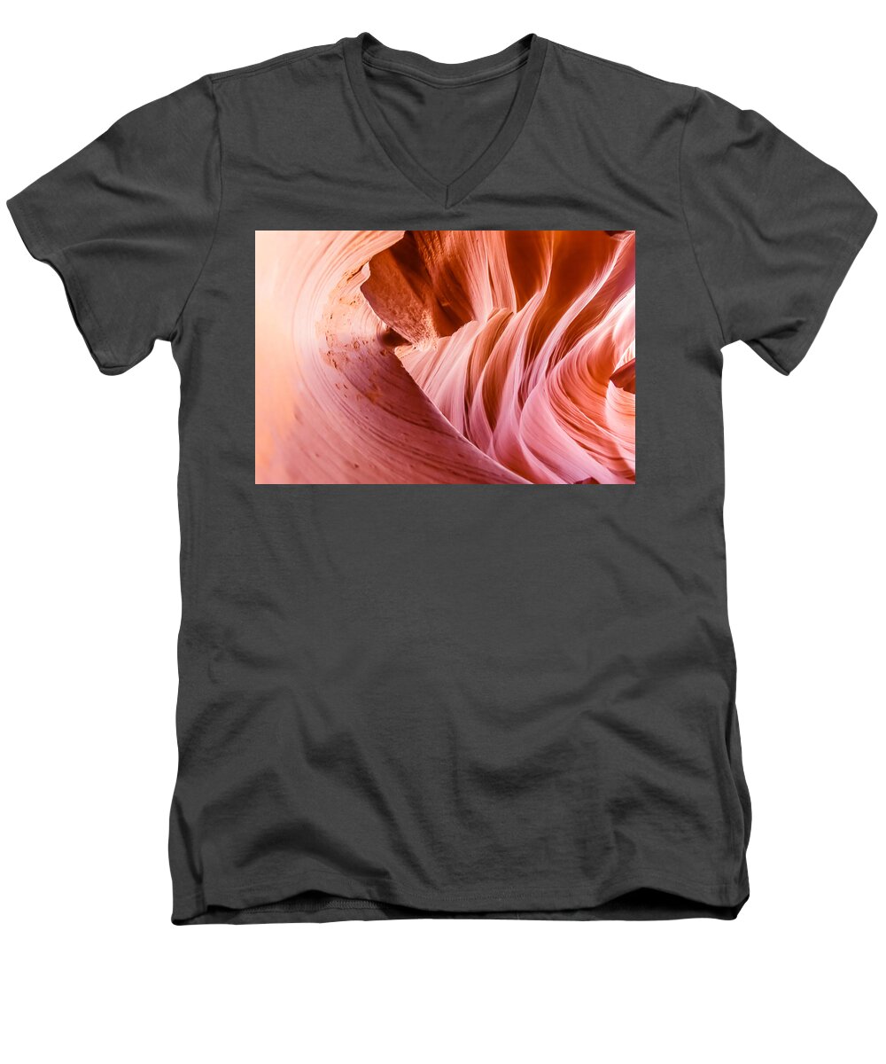 Usa Men's V-Neck T-Shirt featuring the photograph Antelope Canyon #2 by SAURAVphoto Online Store