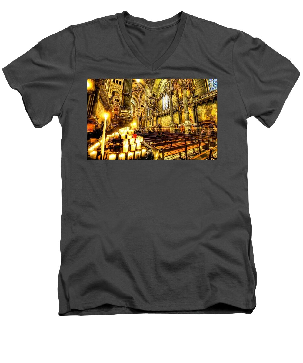 Cathedral Men's V-Neck T-Shirt featuring the photograph Cathedral #2 by Mariel Mcmeeking