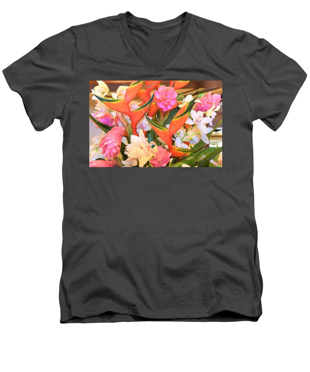 Flowers Of Hawaii Men's V-Neck T-Shirt featuring the photograph Flowers of Hawaii #2 by Lisa Dunn
