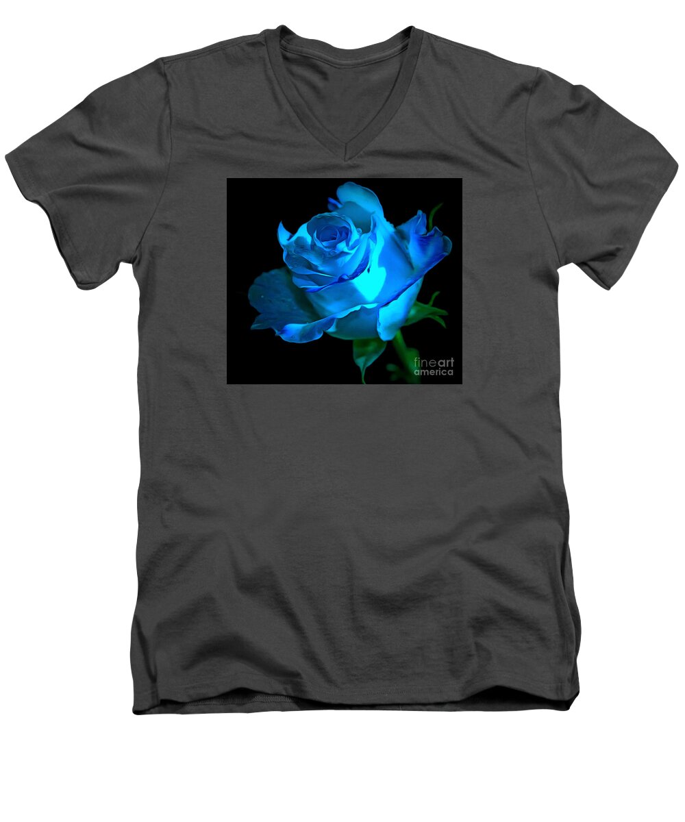 Rose Men's V-Neck T-Shirt featuring the photograph Forever In Love #3 by Krissy Katsimbras