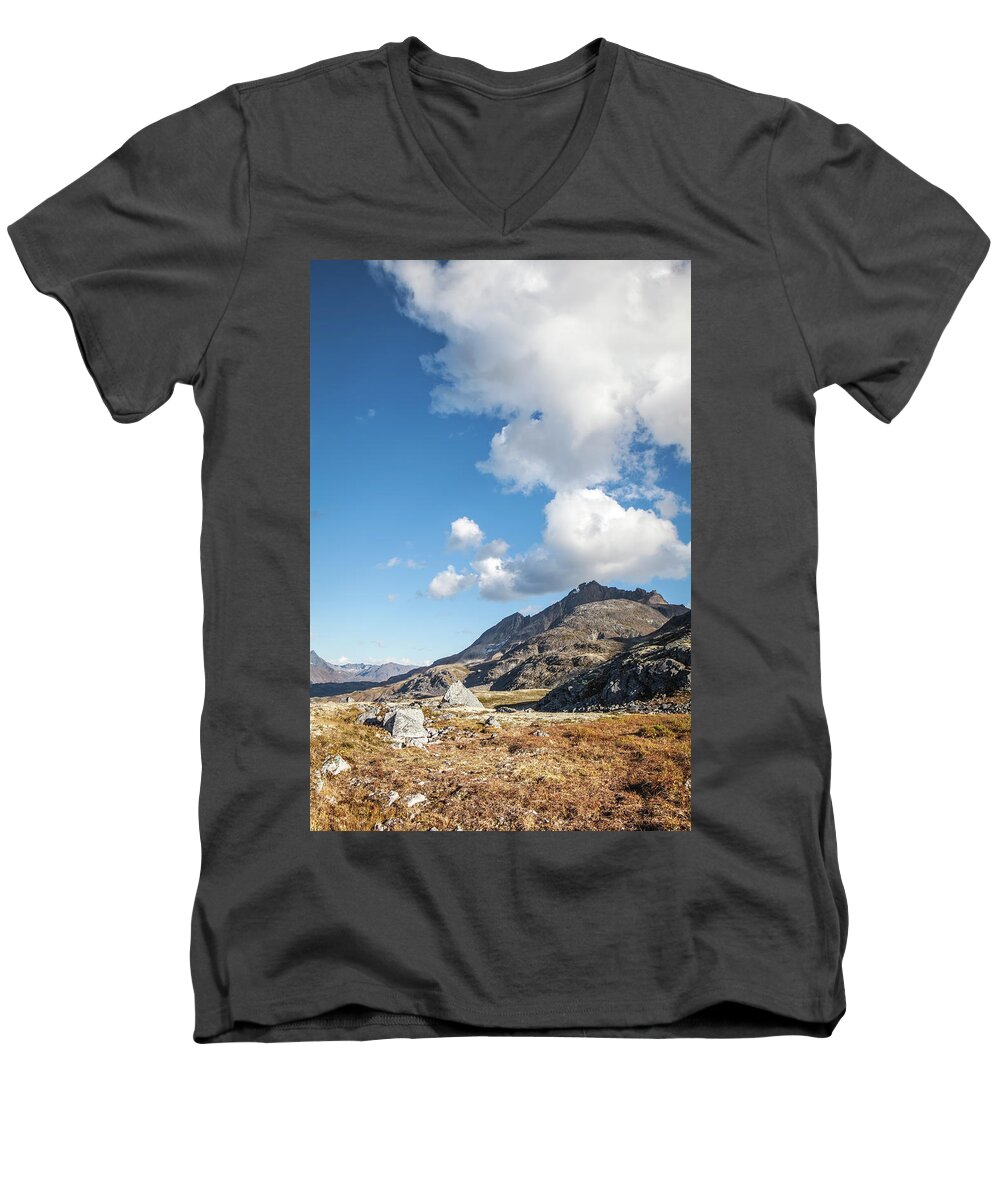 British Columbia Men's V-Neck T-Shirt featuring the photograph High Country in Fall #2 by Michele Cornelius