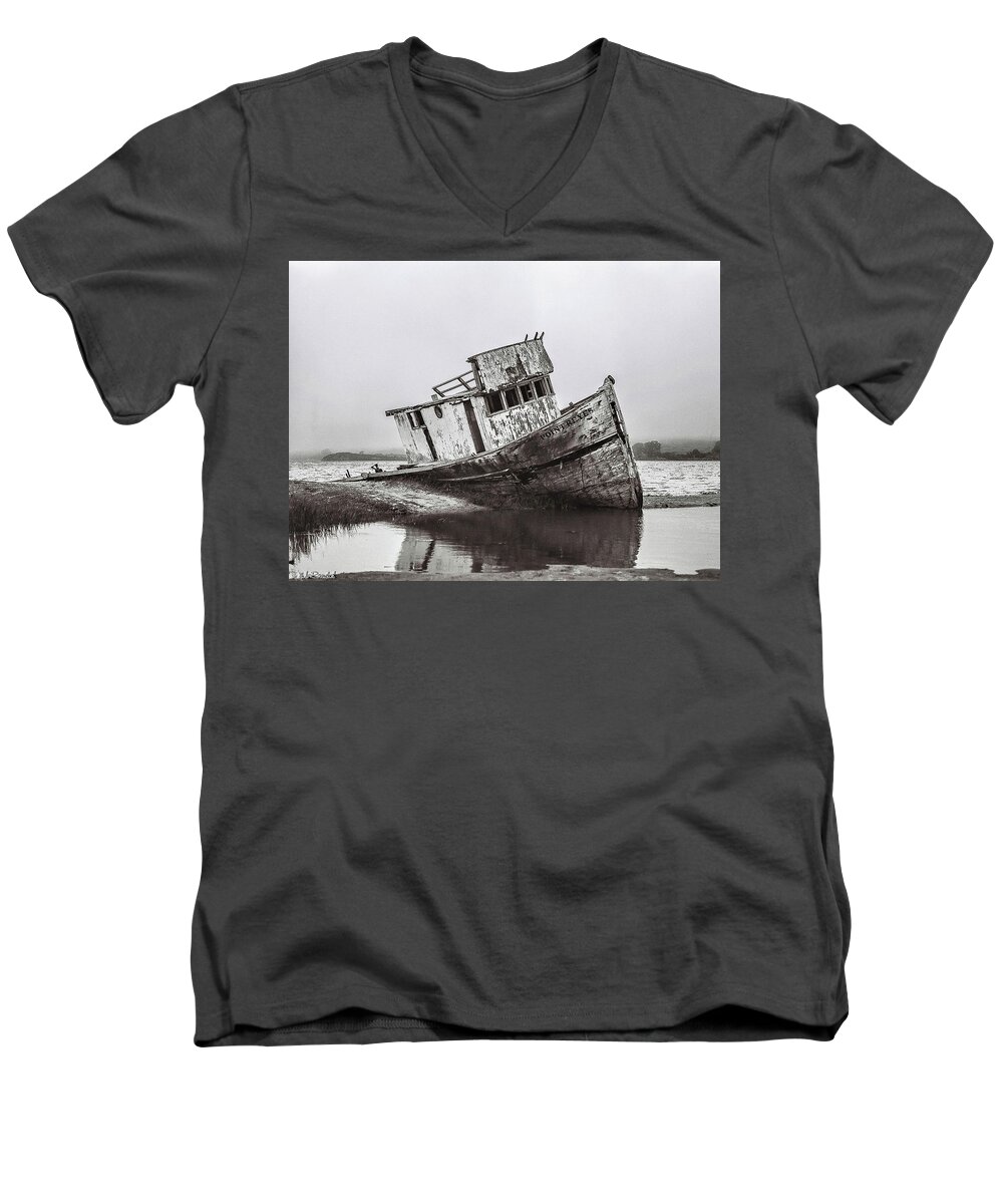 Pt Reyes Men's V-Neck T-Shirt featuring the photograph Pt Reyes #2 by Mike Ronnebeck
