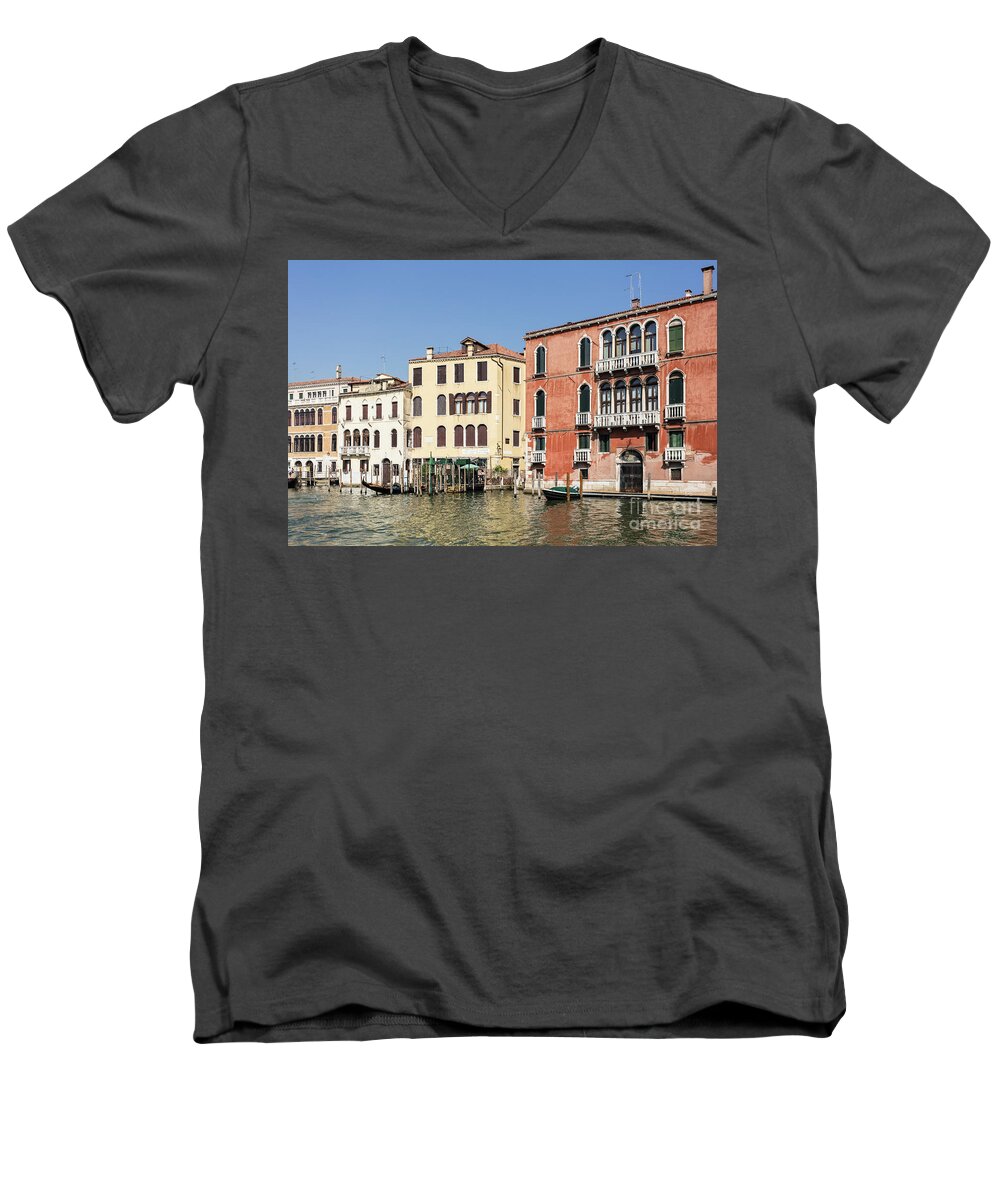 Italy Men's V-Neck T-Shirt featuring the photograph Venice Grand Canal #2 by Didier Marti