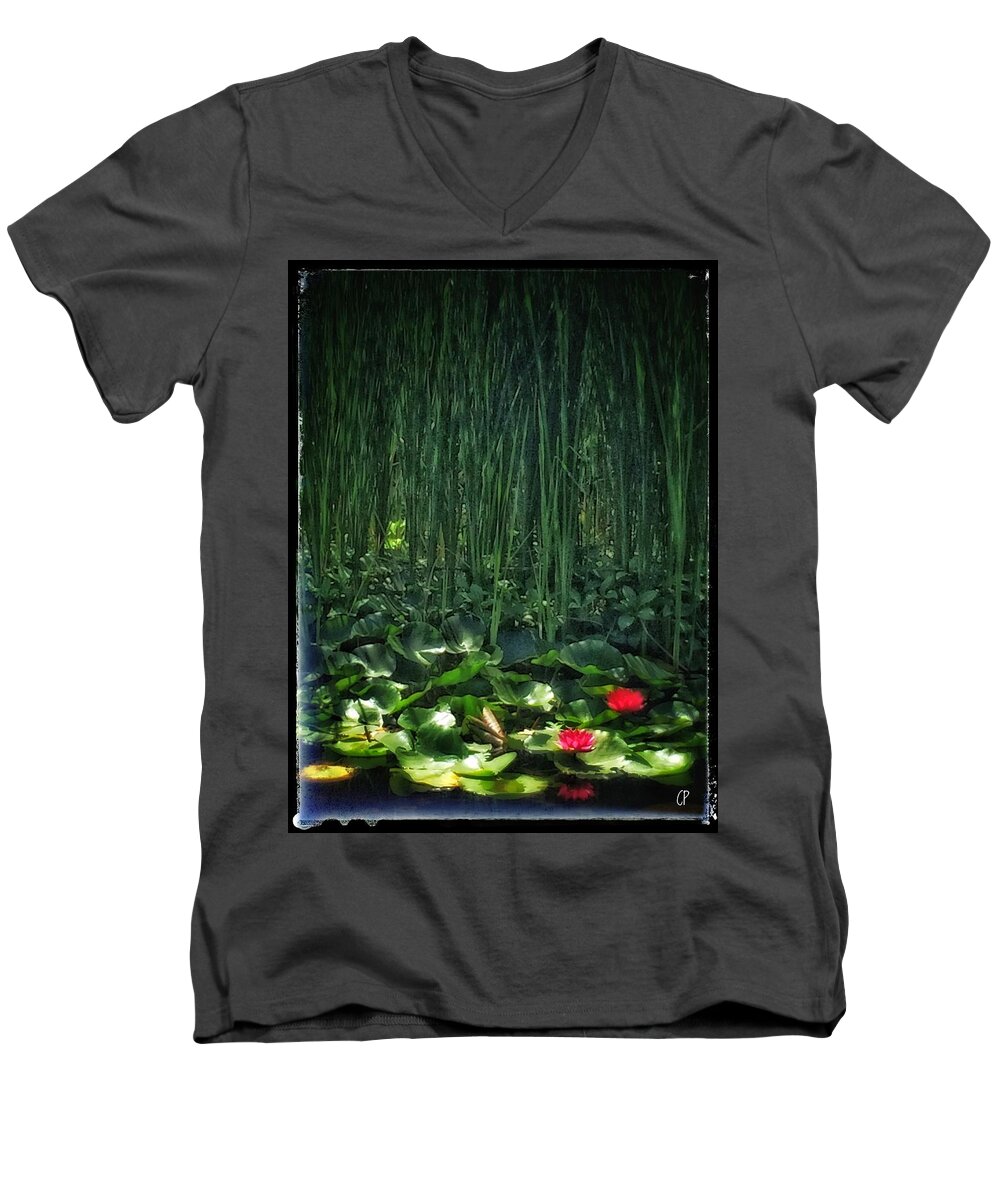 Pond Men's V-Neck T-Shirt featuring the photograph Peace #3 by Christine Paris