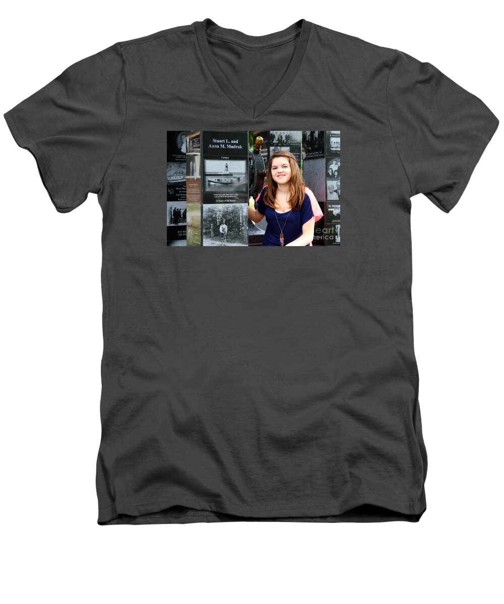  Men's V-Neck T-Shirt featuring the photograph 3432 by Mark J Seefeldt