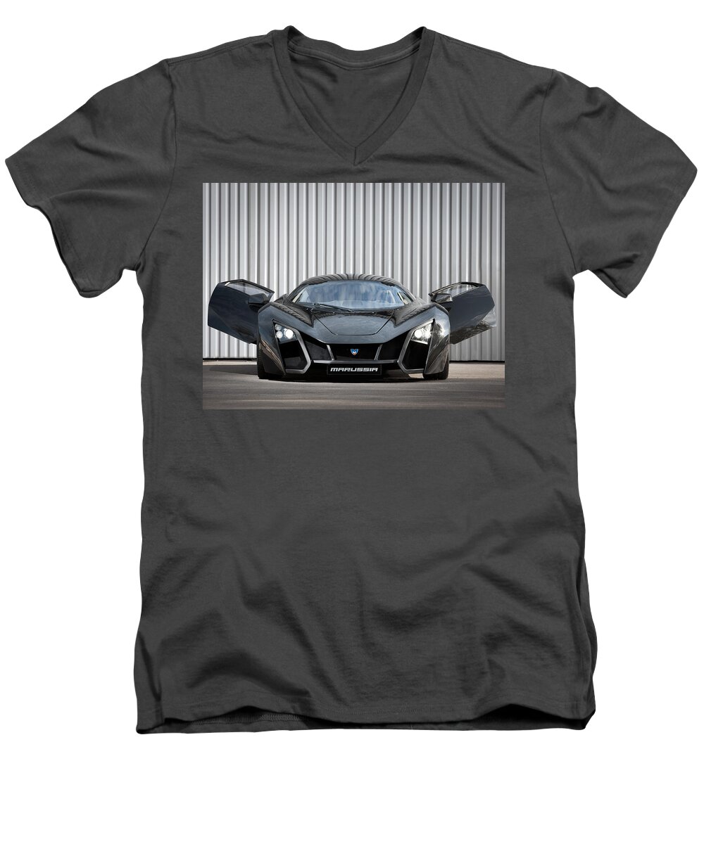 Sports Car Men's V-Neck T-Shirt featuring the photograph Sports Car #4 by Jackie Russo