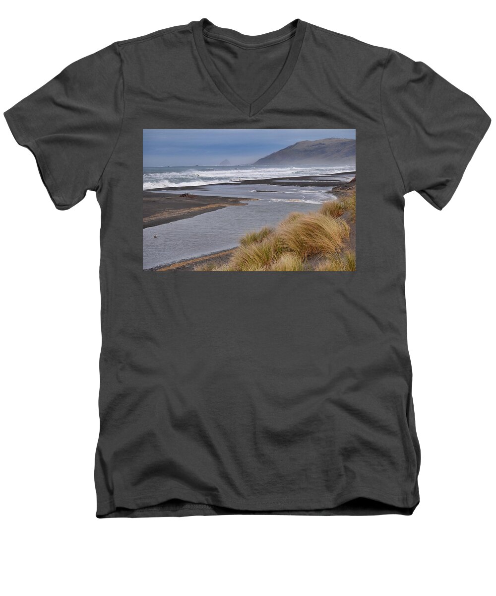 The Lost Coast Men's V-Neck T-Shirt featuring the photograph The Lost Coast #4 by Maria Jansson