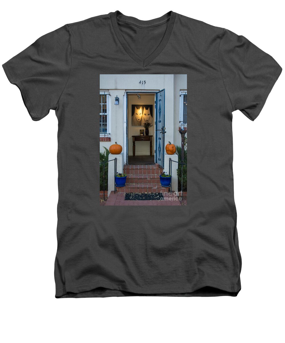 Art Gallery Men's V-Neck T-Shirt featuring the photograph 415 Canyon Road by John Greco