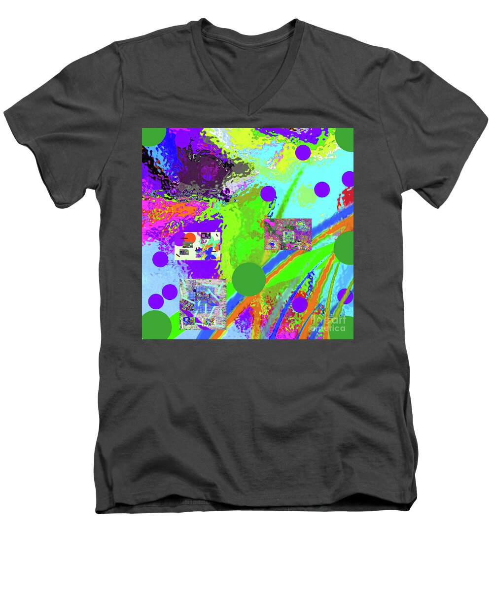 Walter Paul Bebirian Men's V-Neck T-Shirt featuring the digital art 6-5-2015fabcde by Walter Paul Bebirian