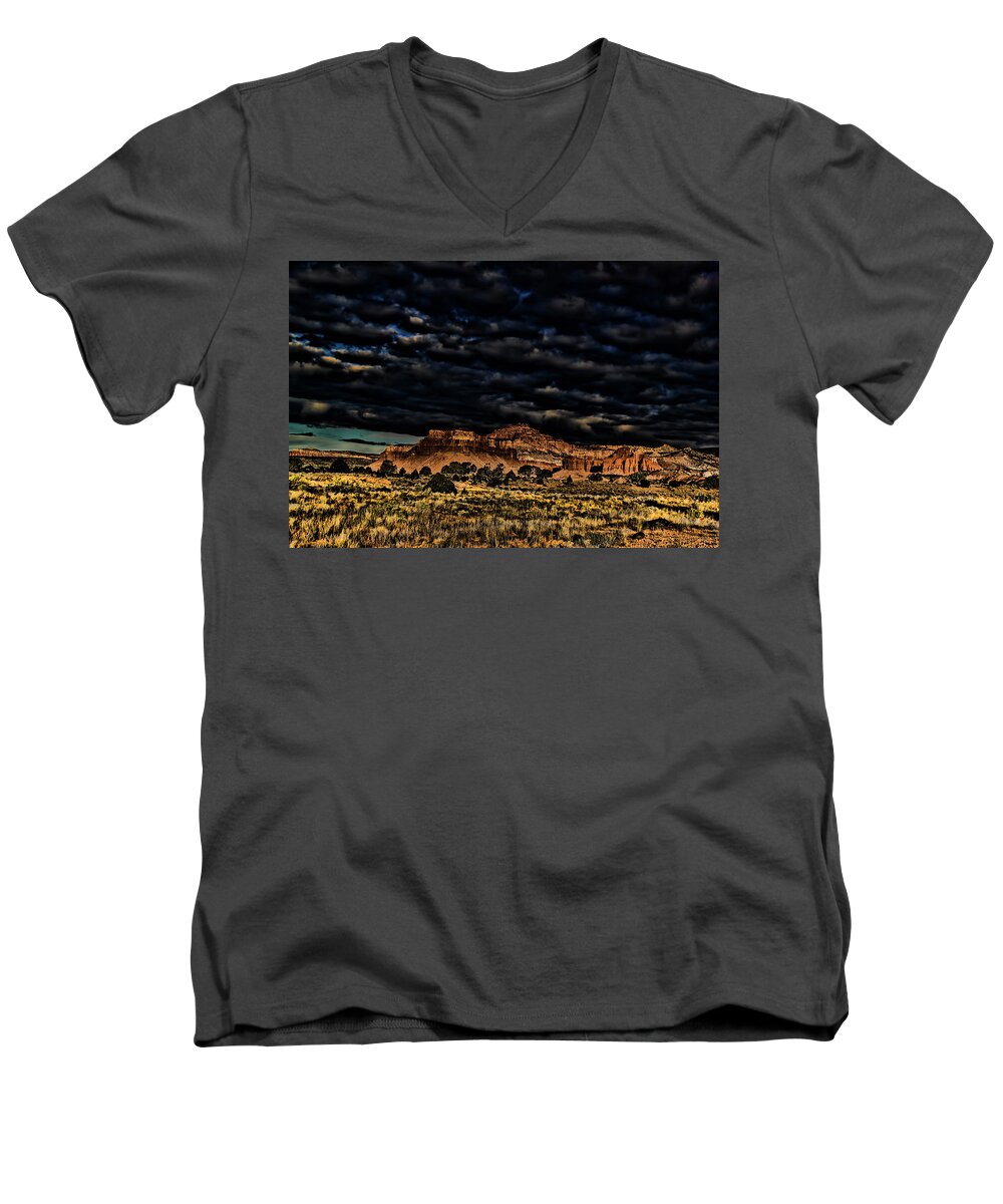 Capitol Reef National Park Men's V-Neck T-Shirt featuring the photograph Capitol Reef National Park #718 by Mark Smith