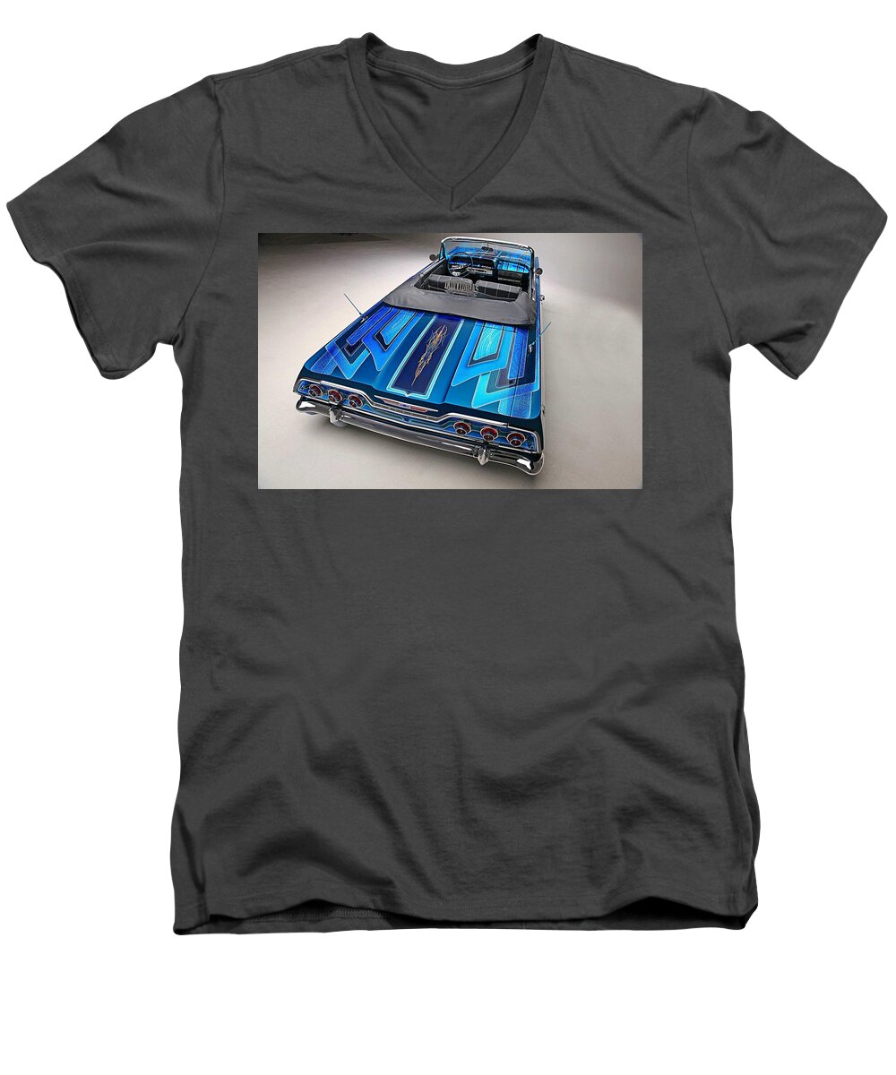 Chevrolet Impala Men's V-Neck T-Shirt featuring the photograph Chevrolet Impala #9 by Jackie Russo