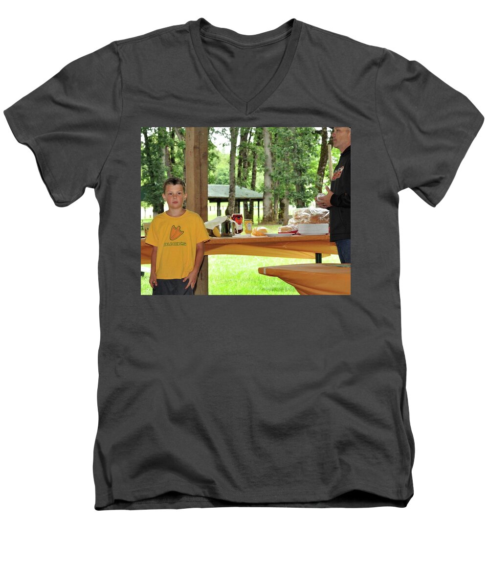  Men's V-Neck T-Shirt featuring the photograph 9794 by Jerry Sodorff