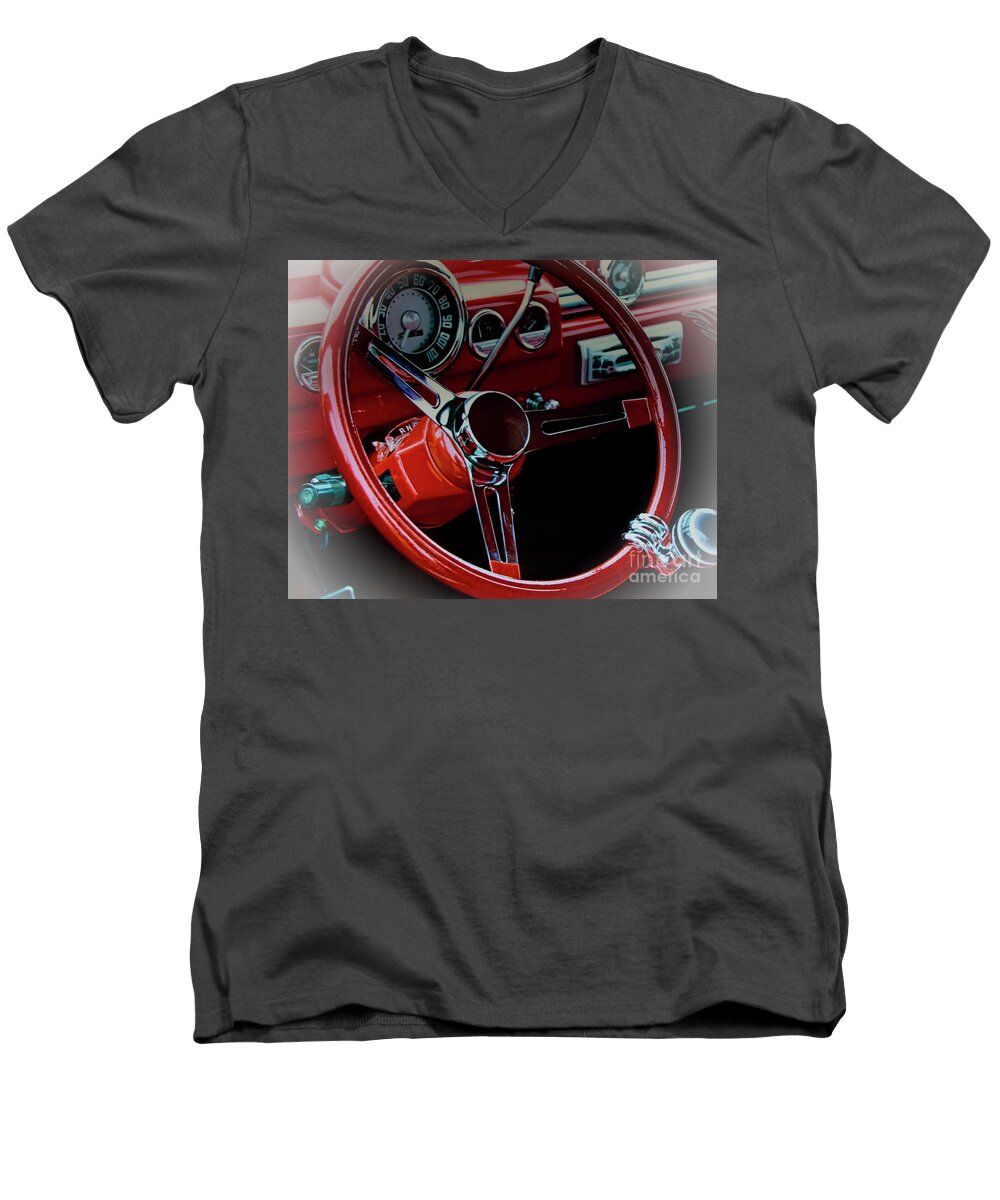 Car Men's V-Neck T-Shirt featuring the photograph A Classic In Everyone's Dreams by Al Bourassa