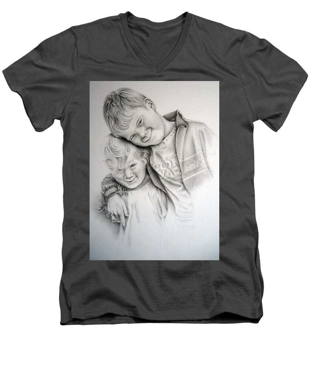 Child Men's V-Neck T-Shirt featuring the painting A Day to Remember by John Neeve