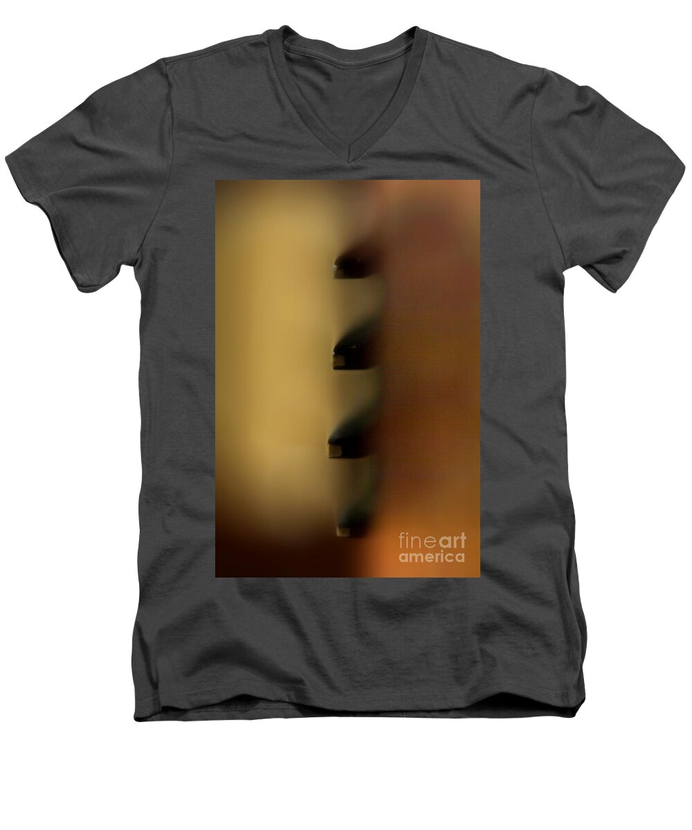 Abstract Men's V-Neck T-Shirt featuring the photograph A Forks Tale by Kym Clarke