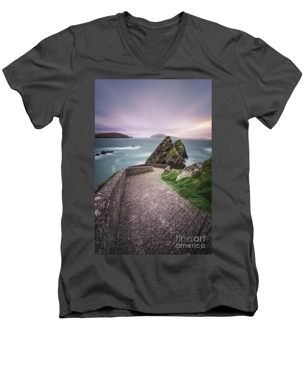 Kremsdorf Men's V-Neck T-Shirt featuring the photograph A Song For Ireland by Evelina Kremsdorf