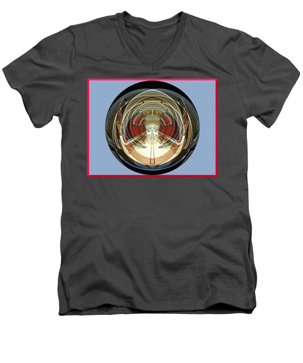 Cars Men's V-Neck T-Shirt featuring the photograph Abstract classic car by Karl Rose