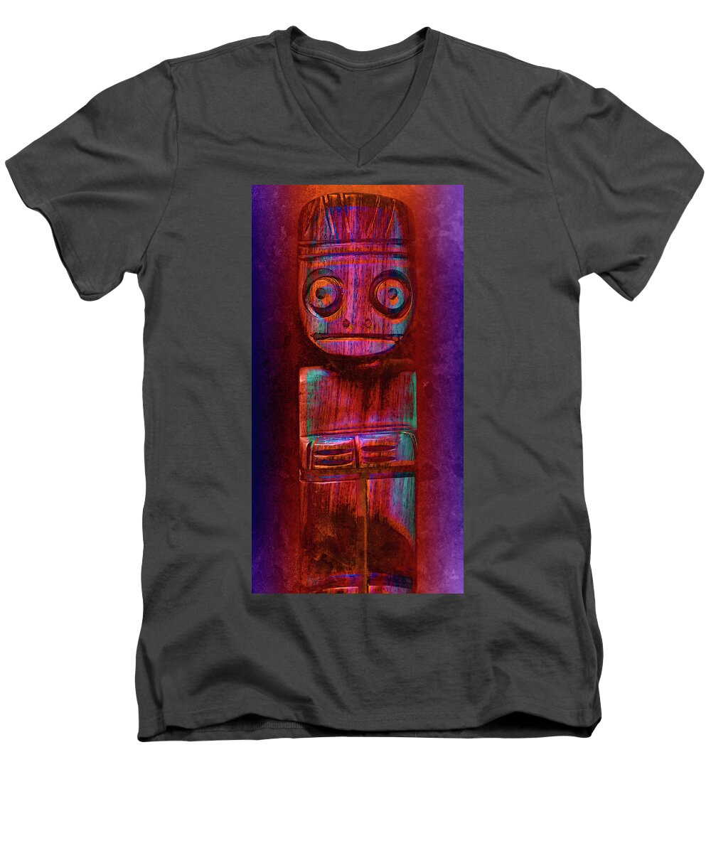 Carving Men's V-Neck T-Shirt featuring the photograph Altered State by WB Johnston
