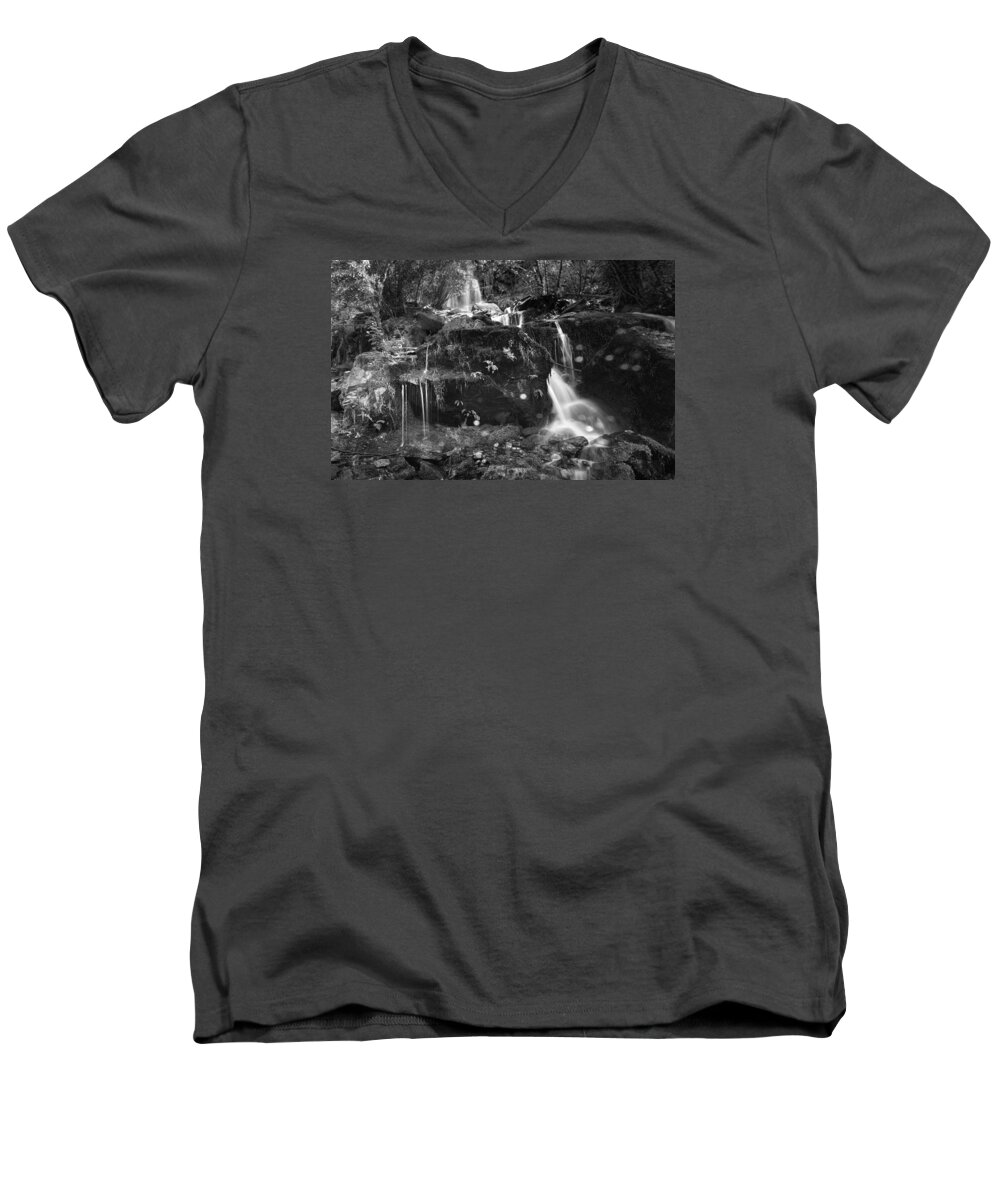 Water Men's V-Neck T-Shirt featuring the photograph Angel Dust Falls by John Poon