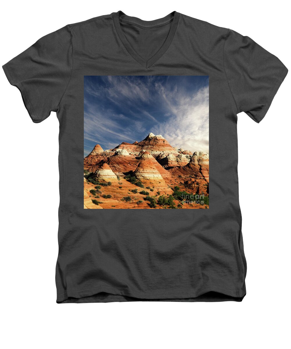 Beauty Men's V-Neck T-Shirt featuring the photograph Arizona North Coyote Buttes by Bob Christopher