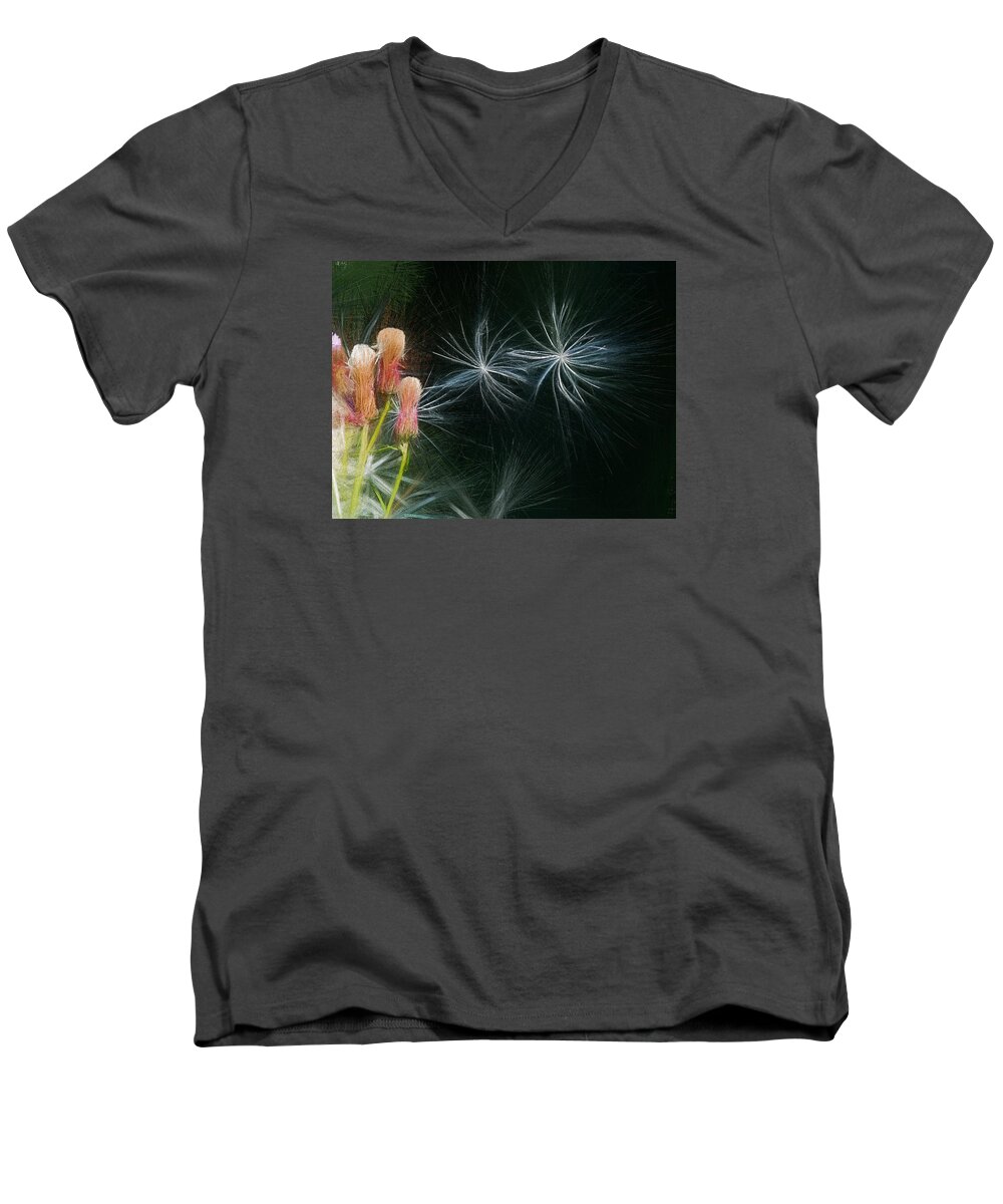 Artistic Men's V-Neck T-Shirt featuring the photograph Artistic Air dance by Leif Sohlman
