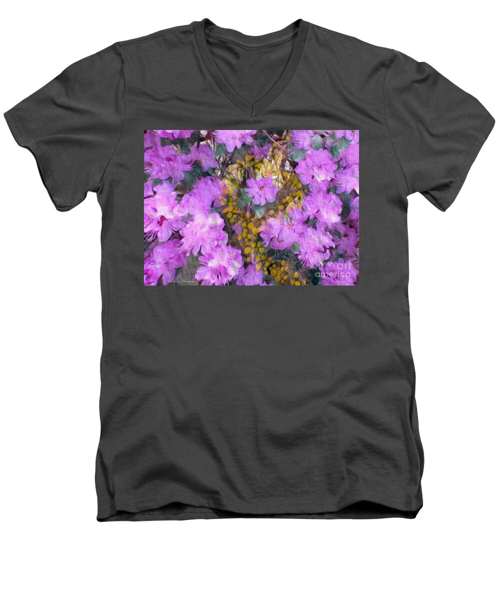 Photography Men's V-Neck T-Shirt featuring the photograph Azaleas by Kathie Chicoine