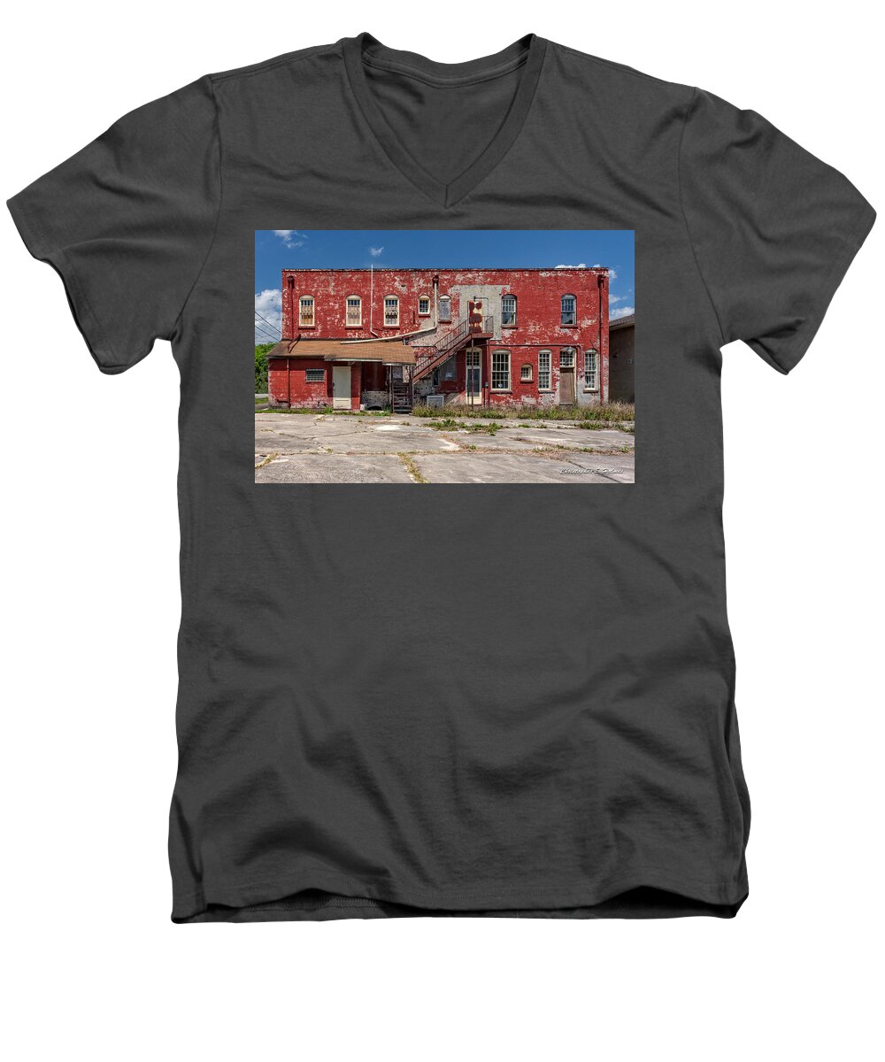 Christopher Holmes Photography Men's V-Neck T-Shirt featuring the photograph Back Lot by Christopher Holmes