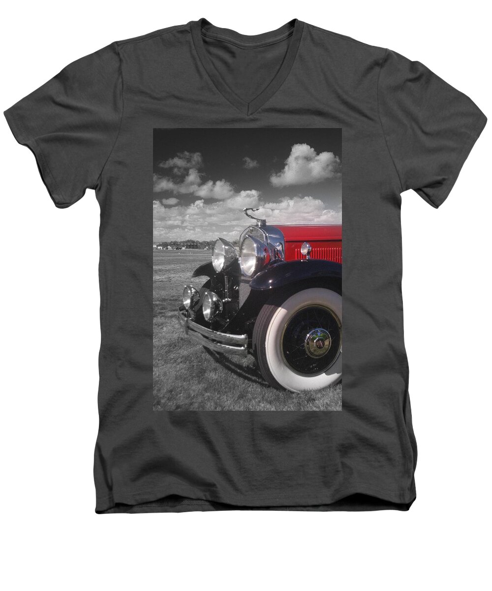 Cadillac..antique Men's V-Neck T-Shirt featuring the photograph Beautiful Cadillac.. by Al Swasey