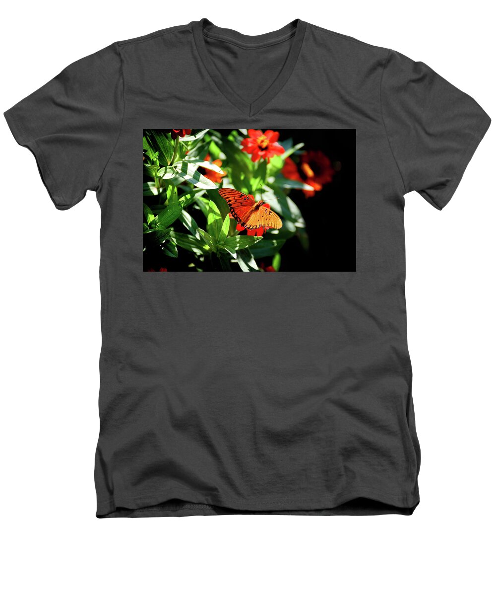 Orange Men's V-Neck T-Shirt featuring the photograph Beauty abounds by Camille Lopez