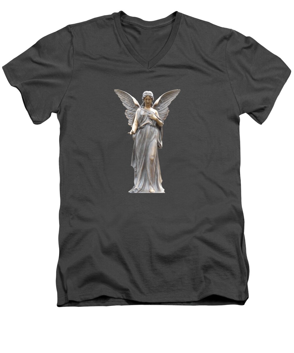 Angel Men's V-Neck T-Shirt featuring the photograph Behold I Send an Angel Before Thee I I by David Dehner