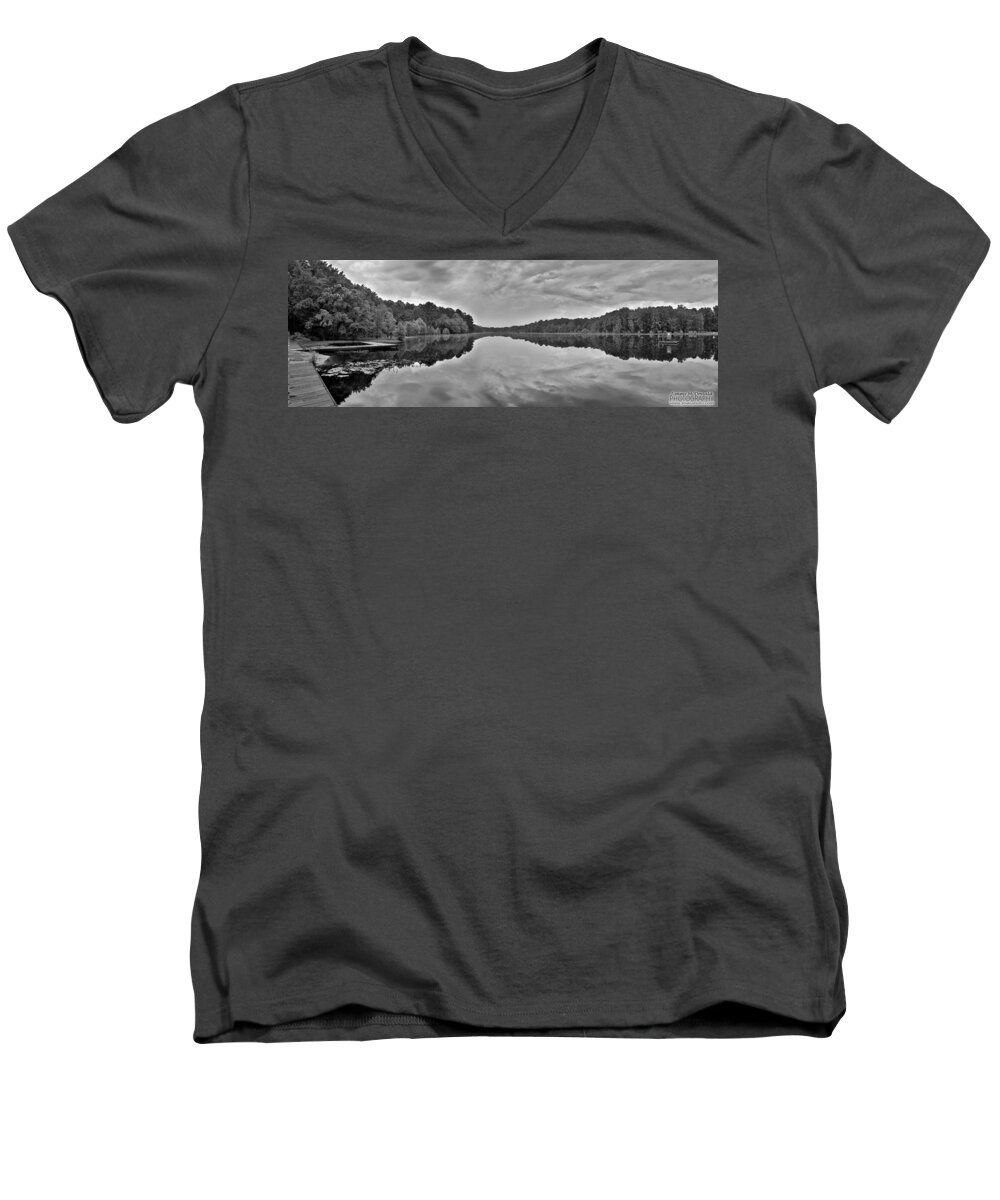 Black And White Men's V-Neck T-Shirt featuring the photograph Black and White 140 by Jimmy McDonald