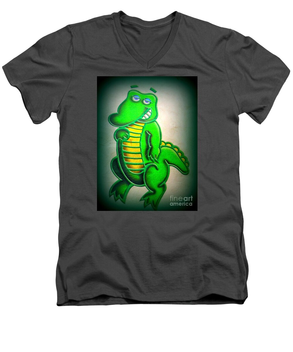  Men's V-Neck T-Shirt featuring the photograph Blitzo by Kelly Awad