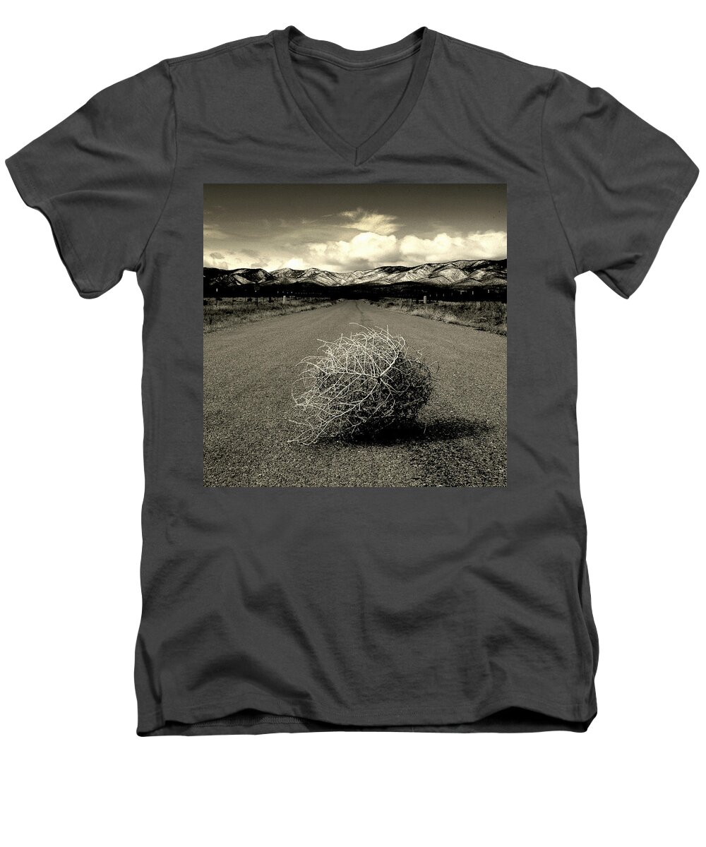 Tumbleweed Men's V-Neck T-Shirt featuring the photograph Blowin In The Wind.. by Al Swasey