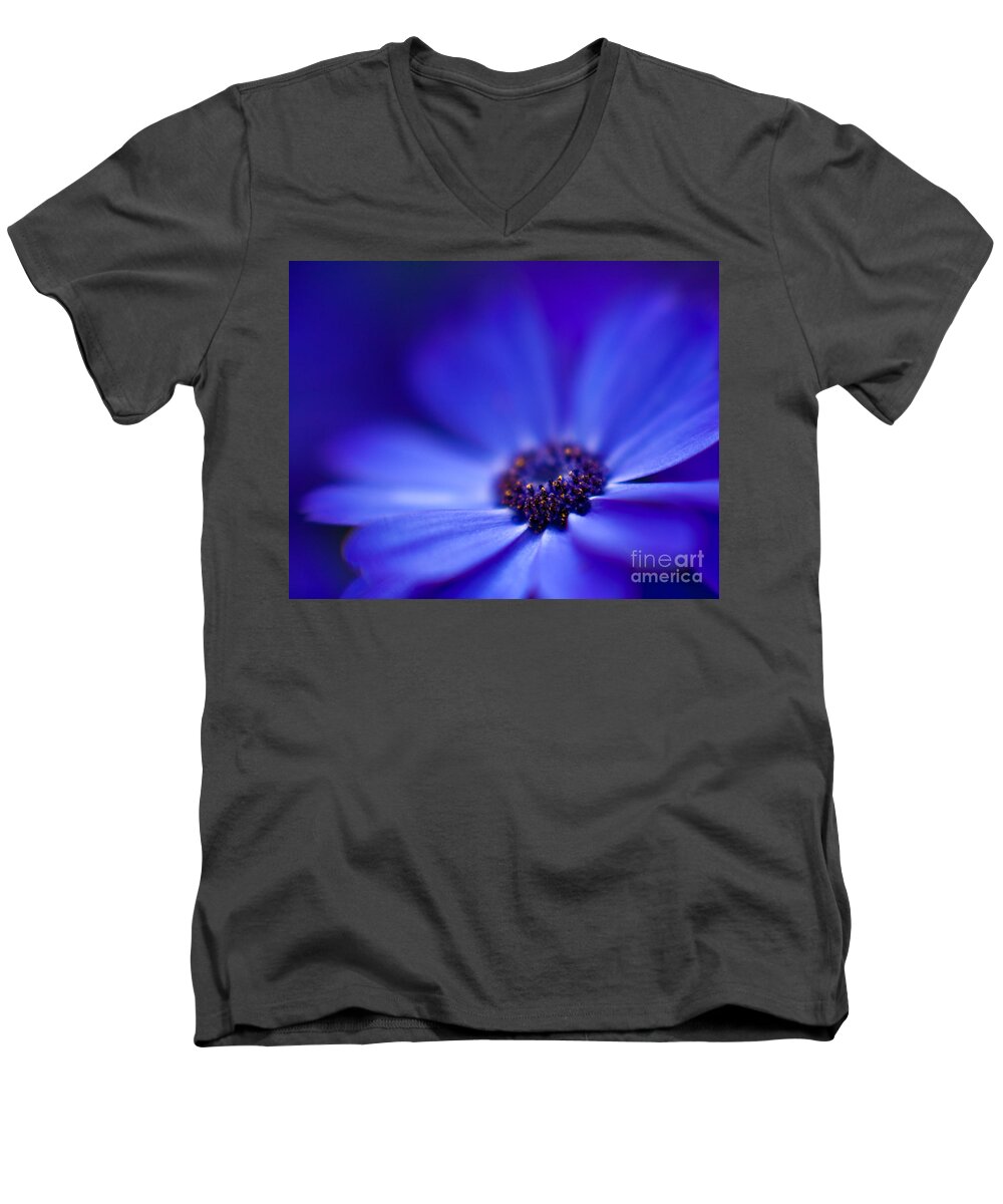 Blue Men's V-Neck T-Shirt featuring the photograph Blue by Mike Reid