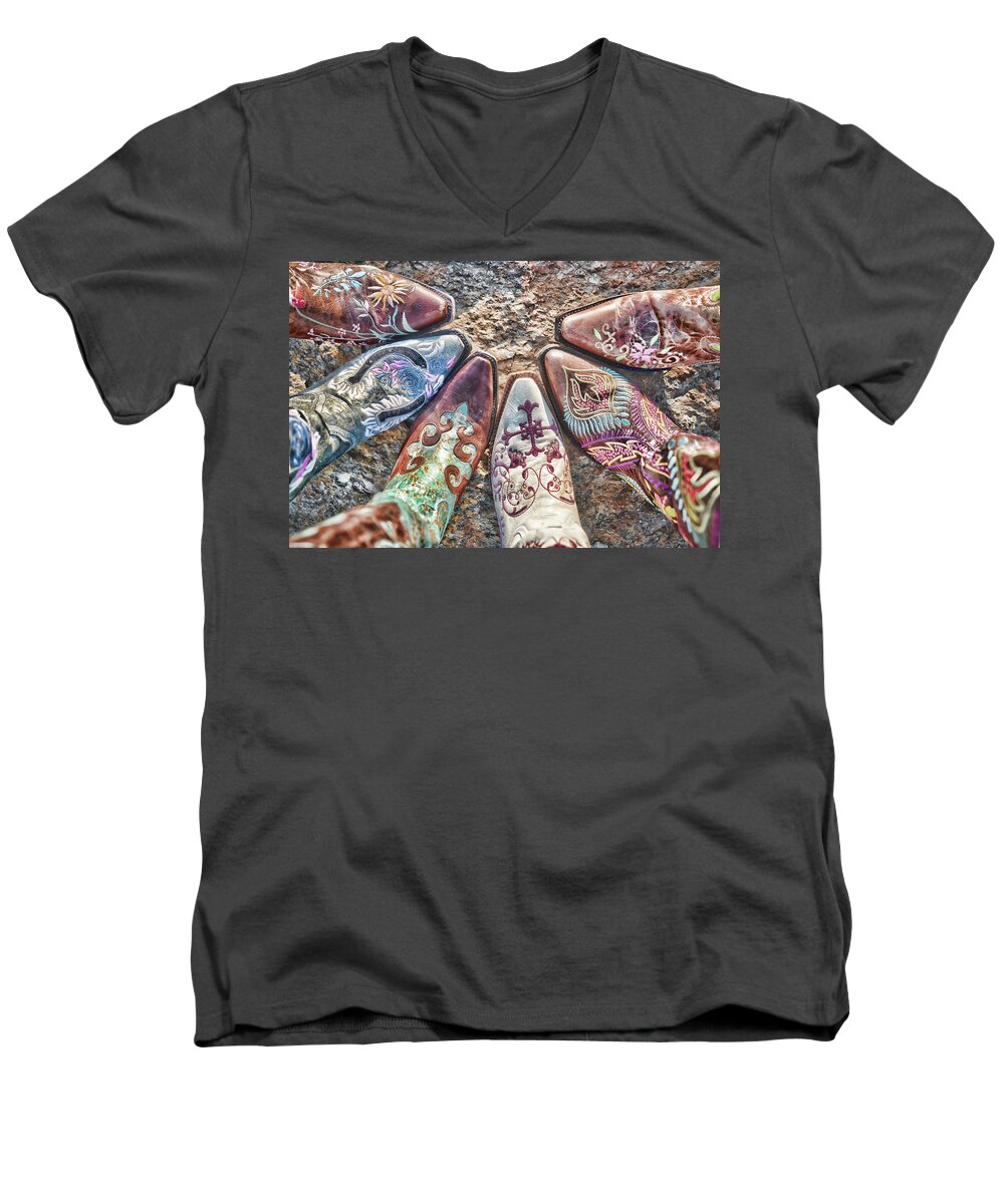 Boot Men's V-Neck T-Shirt featuring the photograph Boot Fan by Sharon Popek