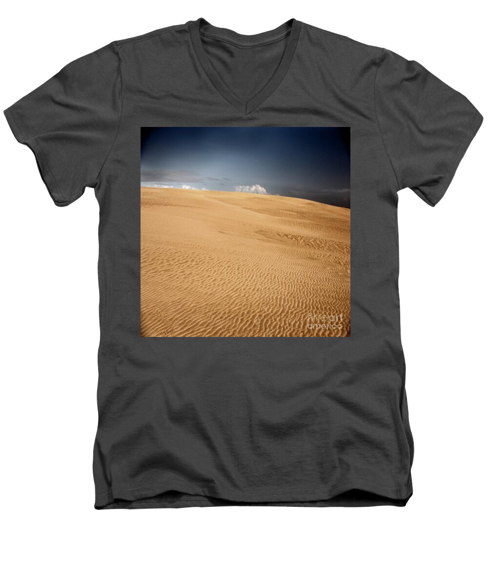 Dunes Men's V-Neck T-Shirt featuring the photograph Brave New World by Dana DiPasquale