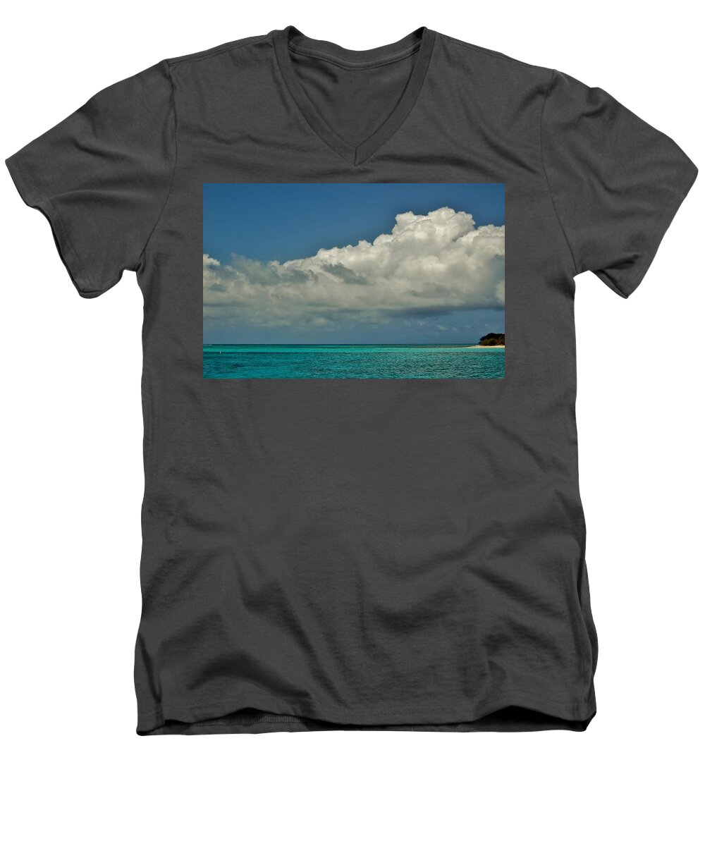 Buck Island Reef National Monument Men's V-Neck T-Shirt featuring the photograph Heaven and Earth by Christopher James