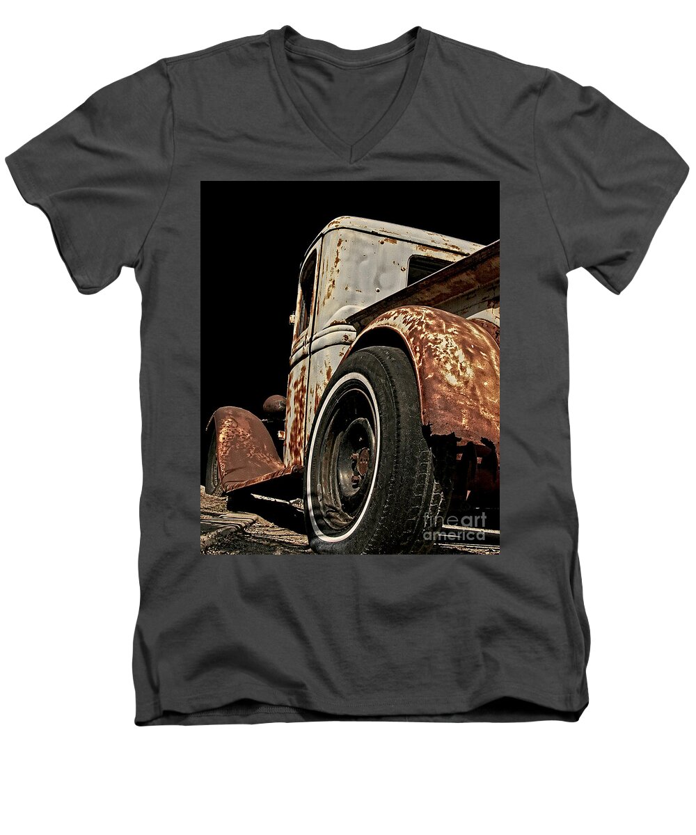 Cars Men's V-Neck T-Shirt featuring the photograph C204 by Tom Griffithe