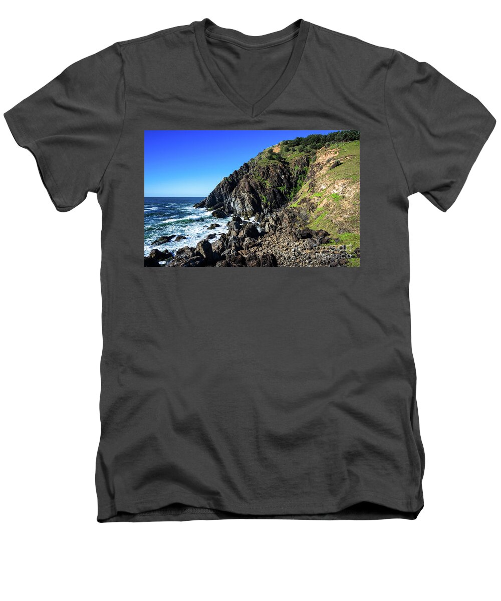 2017 Men's V-Neck T-Shirt featuring the photograph Cape Byron by Andrew Michael