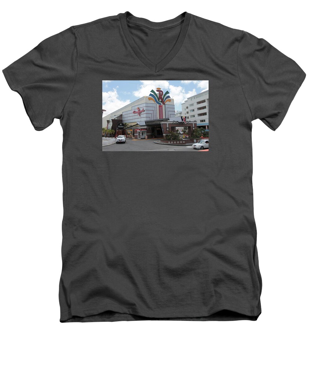 Casino Royale Men's V-Neck T-Shirt featuring the photograph Casino Royale St. Maarten by Christopher J Kirby