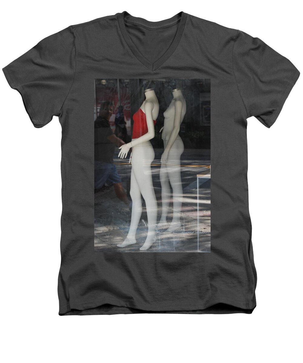 Pop Art Men's V-Neck T-Shirt featuring the photograph Caught Ya Looking by Rob Hans